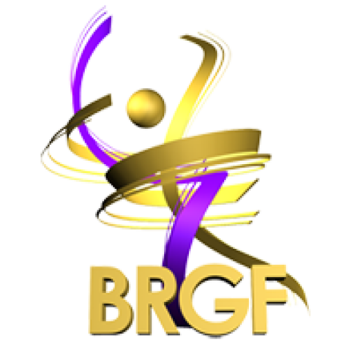 Логотип BRGF — стилизованная фигура гимнастки с лентой
