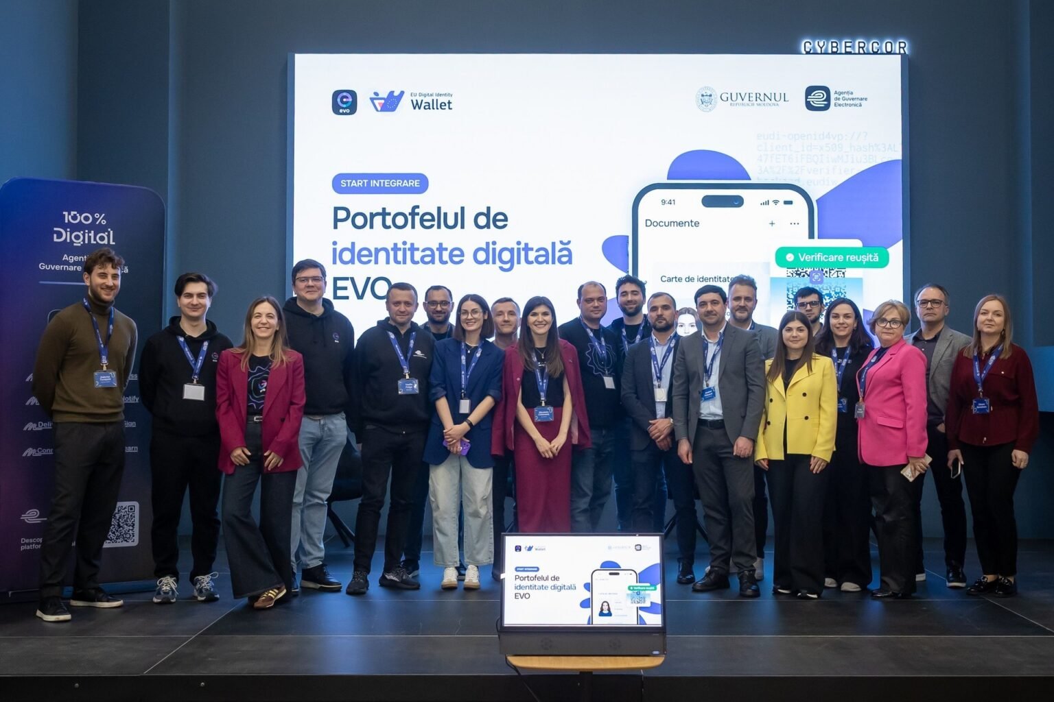 Цифровая Молдова: Румыния хочет перенять кошелёк EVO Команда Агентства электронного управления Молдовы на презентации цифрового кошелька идентификации EVO в Кишинёве