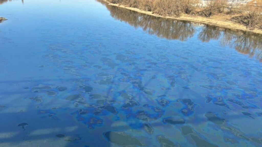 Молдова может подать иск в суд ООН из-за загрязнения Днестра Нефтяные пятна на поверхности реки Днестр после экологического загрязнения