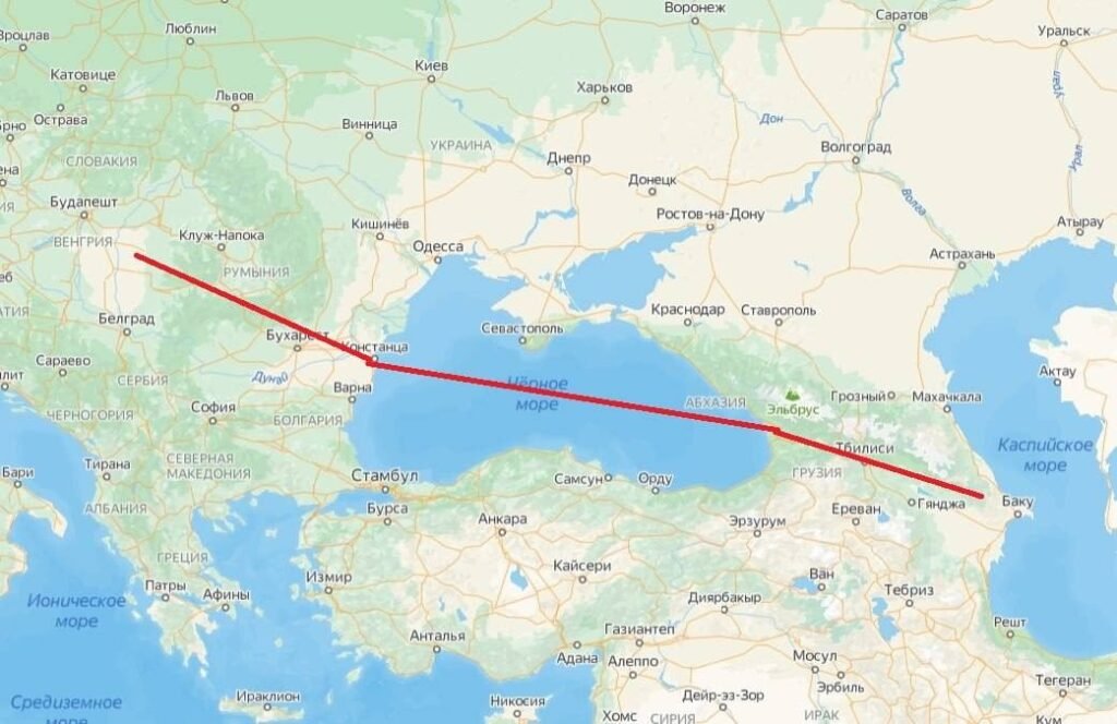 Кабель по дну Чёрного моря получил стратегический статус ЕС Карта маршрута подводного кабеля через Чёрное море, соединяющего Румынию и Грузию