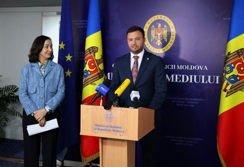 Пресс-конференция в Министерстве окружающей среды Молдовы, посвящённая запуску технико-экономических обоснований для региональных систем управления отходами
