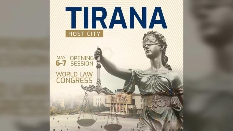 Афиша World Law Congress в Тиране 6–7 мая 2026 года — конгресс, в рамках которого Университет Тираны провёл церемонию Honoris Causa